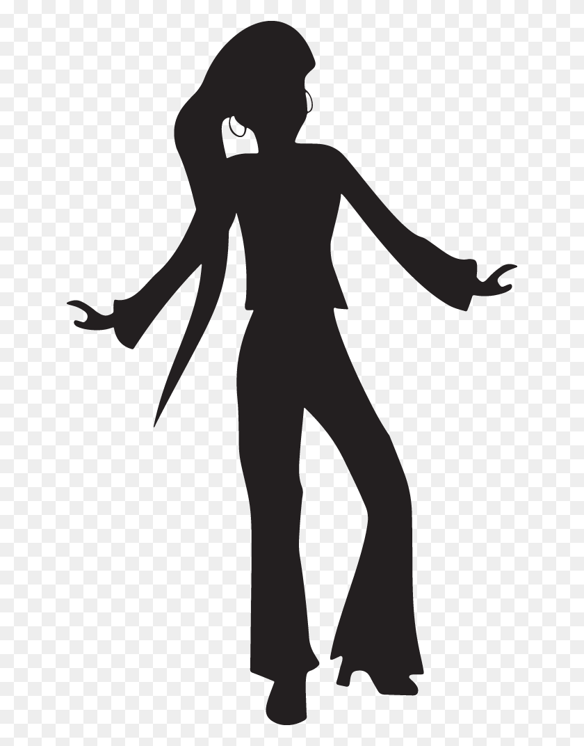 648x1012 Silhouette Of 1970s Man And Woman Dancing Disco Dancer Clipart, Person, Human HD PNG Download