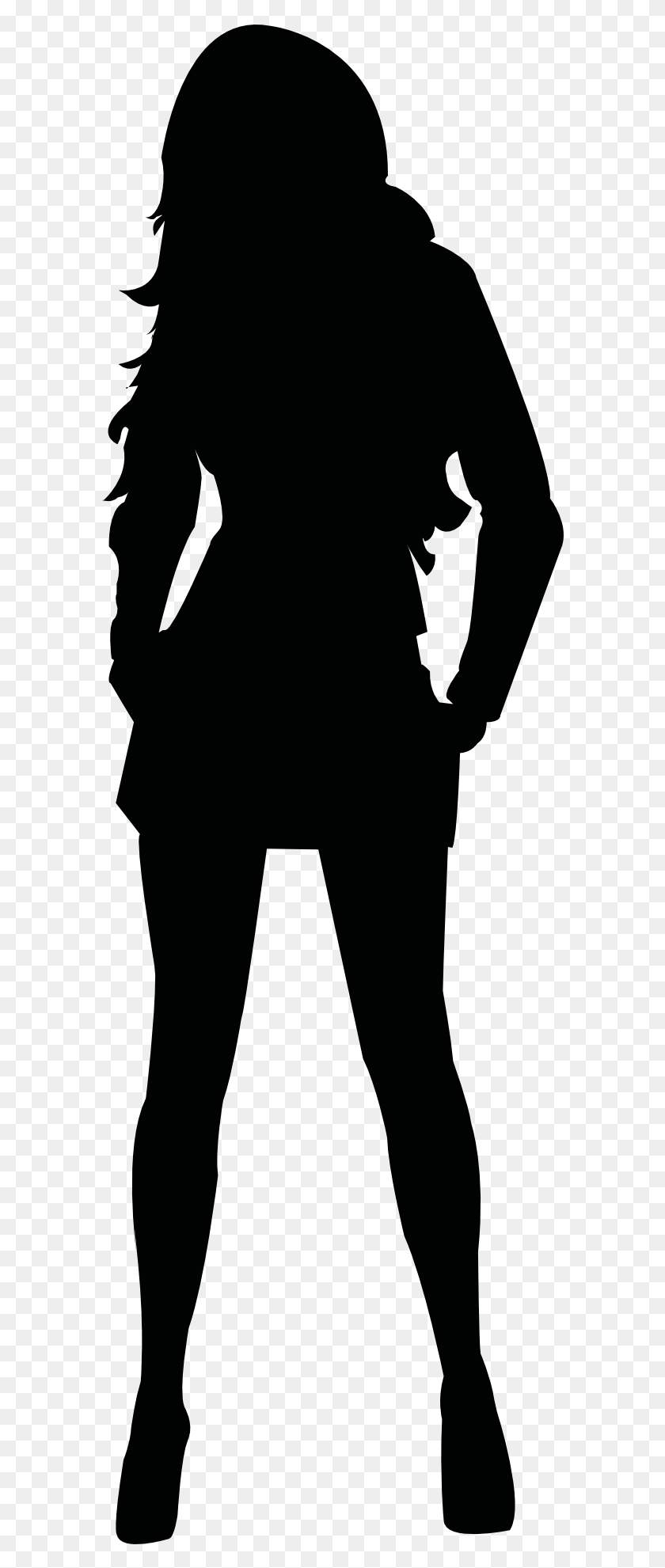 584x1921 Silhouette Of A Girl In A Mini Dress Portable Network Graphics, Person, Human HD PNG Download