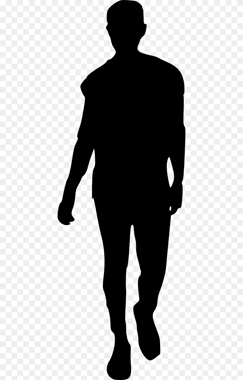 442x1314 Silhouette Of A Muscular Man, Adult, Male, Person, Clothing PNG