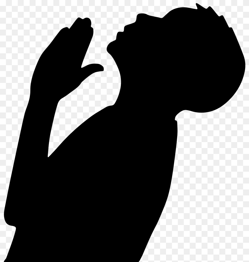 1481x1561 Silhouette Of A Praying Young Man, Adult, Male, Person PNG