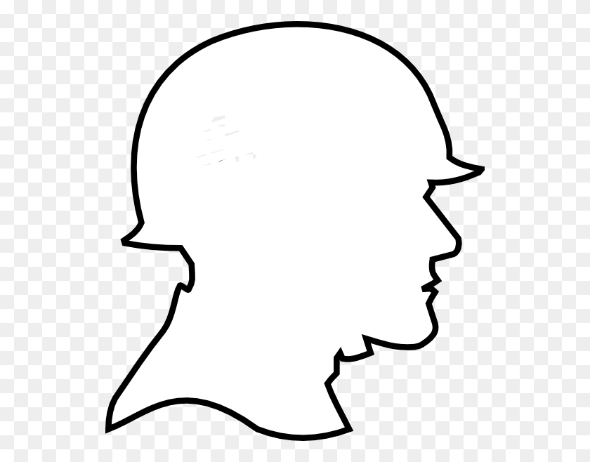 540x598 Silhouette Of A Soldiers Head, Stencil, Label HD PNG Download