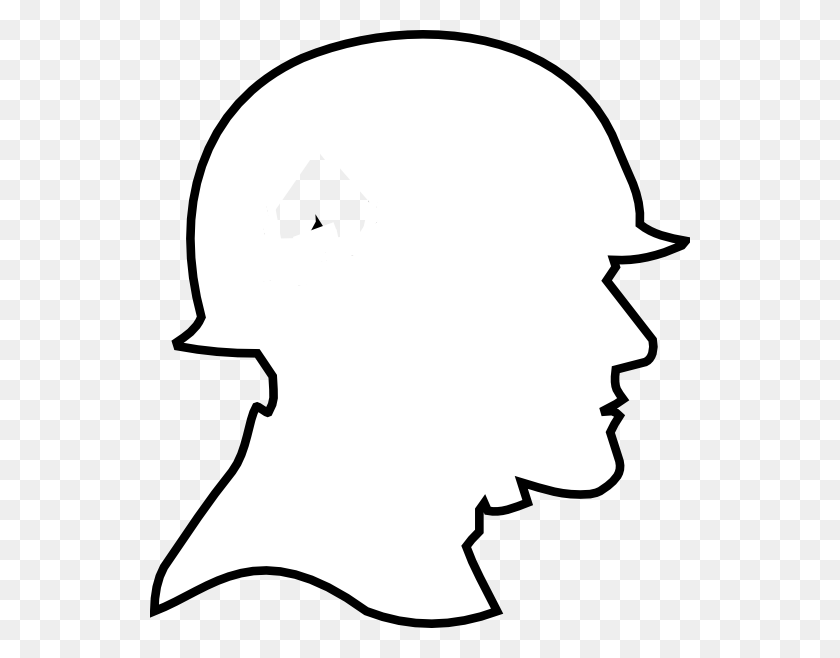 540x598 Silhouette Of A Soldiers Head, Stencil, Label HD PNG Download