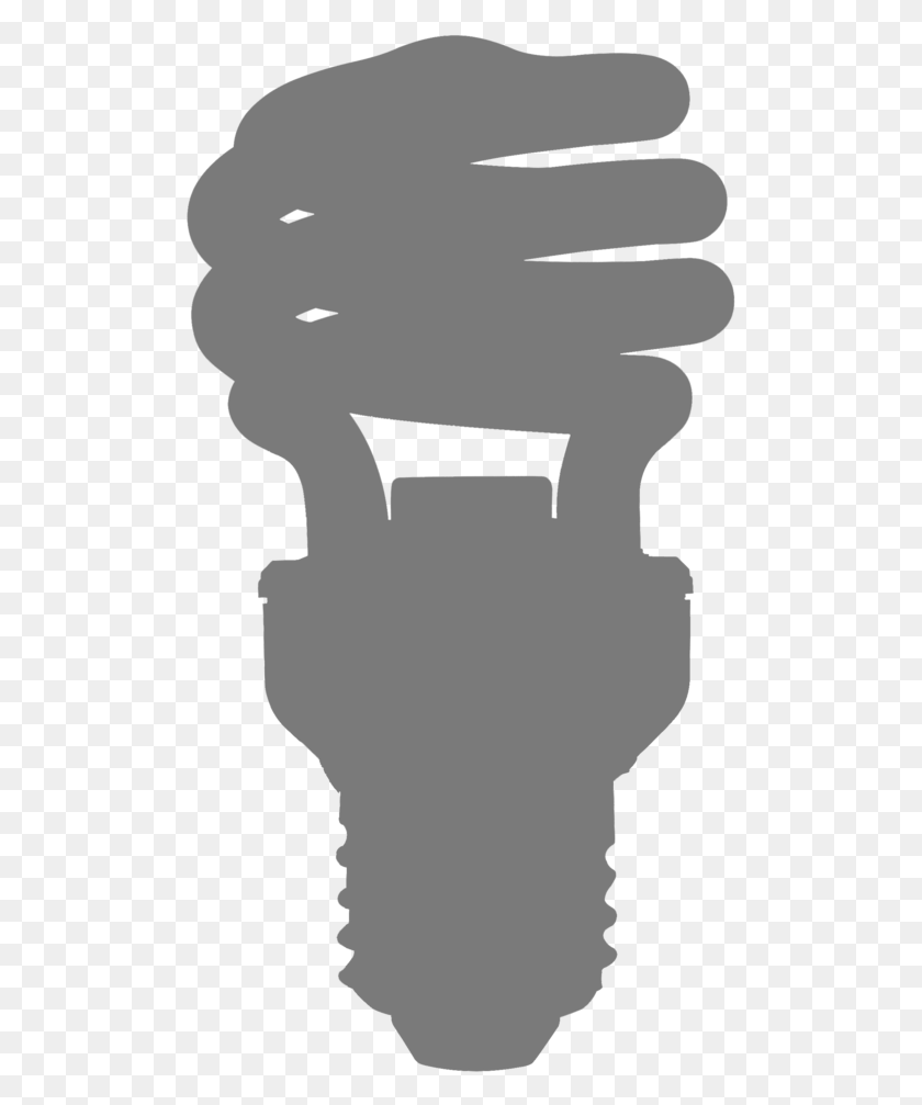 501x947 Silhouette Of Energy Efficient Light Bulb Fluorescent Light Bulb, Head, Person, Human HD PNG Download