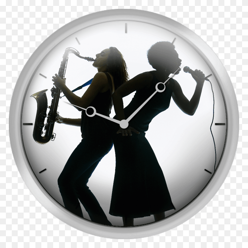 992x992 Silhouette Of Female Singer And Saxophone Player Jazz Instruments, Person, Human, Ninja HD PNG Download