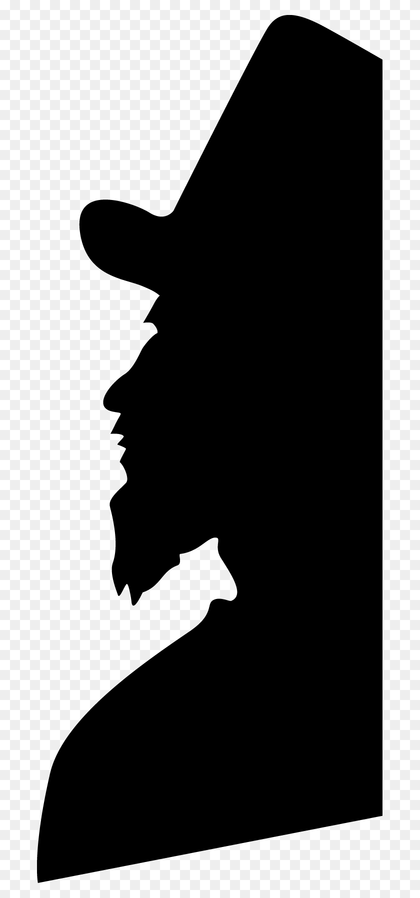 691x1736 Silhouette Of Man In Tophat Silhouette Of Man With Top Hat, Person, Human HD PNG Download