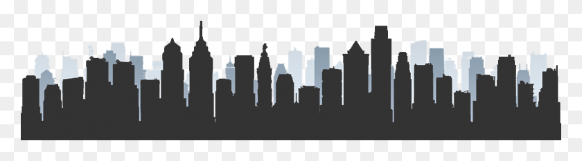 1688x376 Silhouette Of Philadelphia Skyline Building, Architecture, Dome HD PNG Download