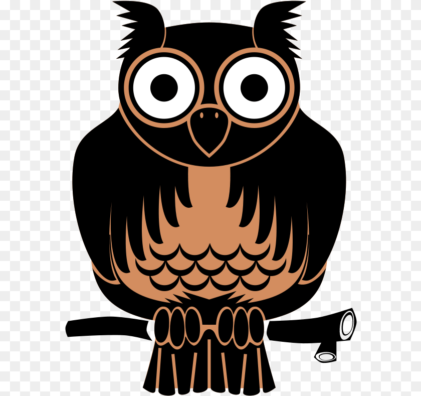 583x789 Silhouette Owl, Person PNG