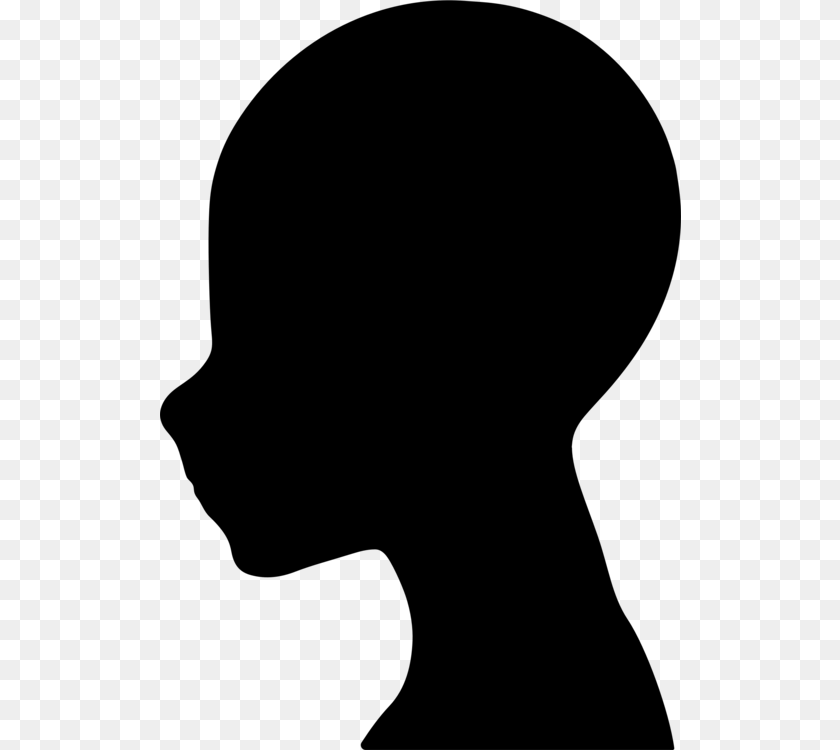 521x750 Silhouette Person Child Human Nose Person Side Profile Silhouette, Gray Sticker PNG