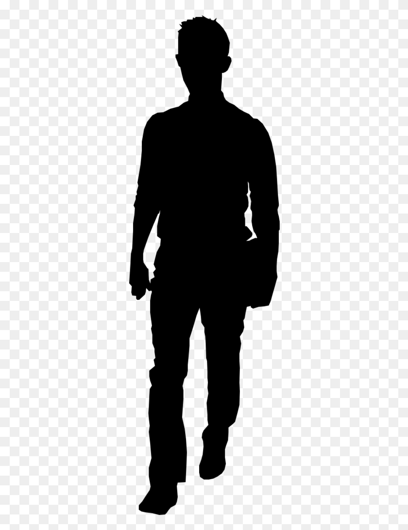 312x1032 Silhouette Person Cut Out Silhouette, Gray, World Of Warcraft HD PNG Download