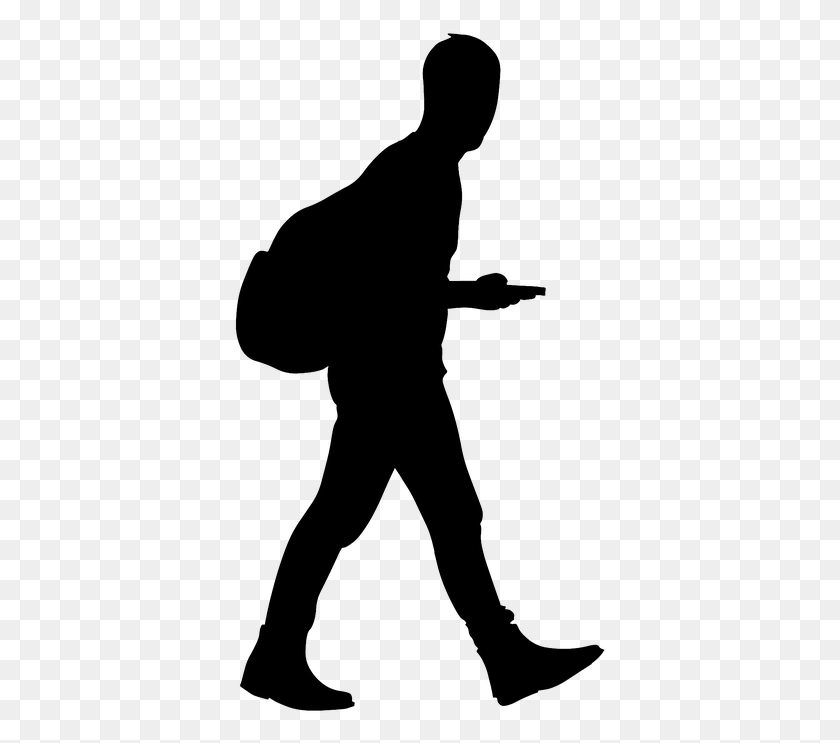 375x683 Silhouette Walking Icono Caminar, Person, Human HD PNG Download