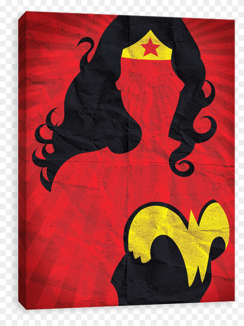 900x1225 Silhouette Wonder Woman Outline, Poster, Advertisement HD PNG Download