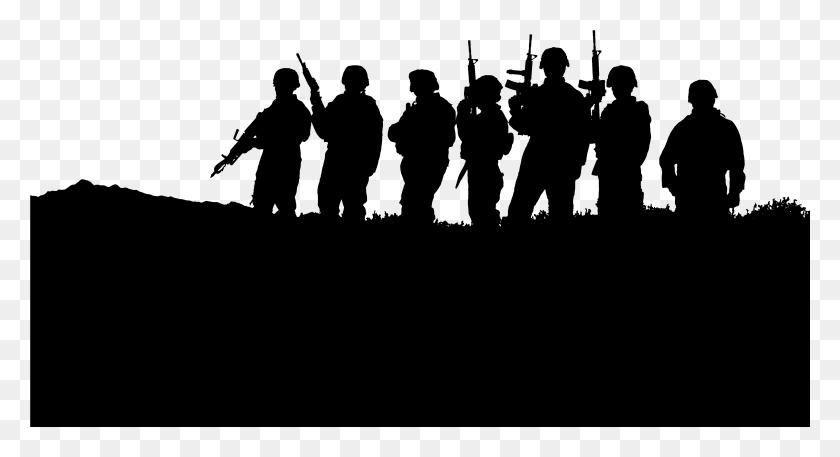 3860x1968 Silhouettes Clipart Prior Silhouette Of Soldiers Transparent, Outdoors, Nature, Face HD PNG Download
