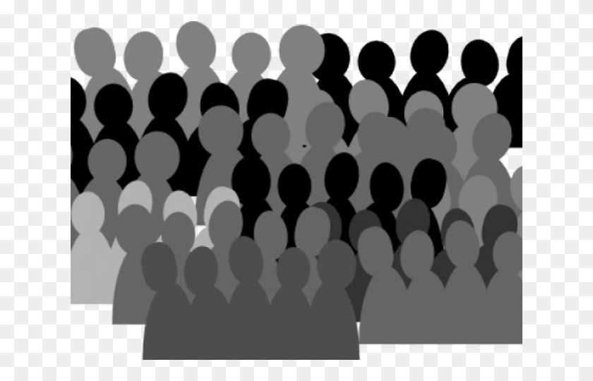 640x480 Silhouettes Clipart Small Crowd Crowd Of Animated People, Rug, Audience HD PNG Download