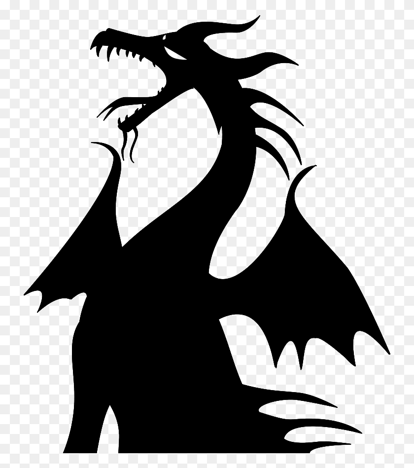 745x889 Silhouettes Google Search Maleficent Dragon Silhouette, Gray, World Of Warcraft HD PNG Download