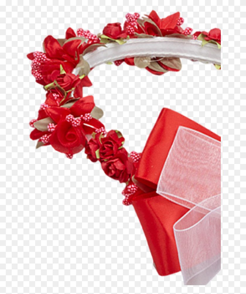 669x944 Silk Floral Wreath W Hybrid Tea Rose, Clothing, Apparel, Hat Descargar Hd Png