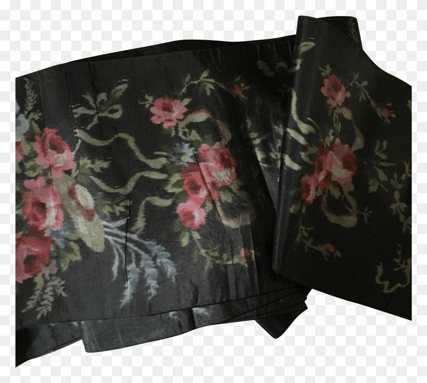 2049x1823 Silk Ribbon Roses And Ribbons Design Rose, Clothing, Apparel, Robe HD PNG Download