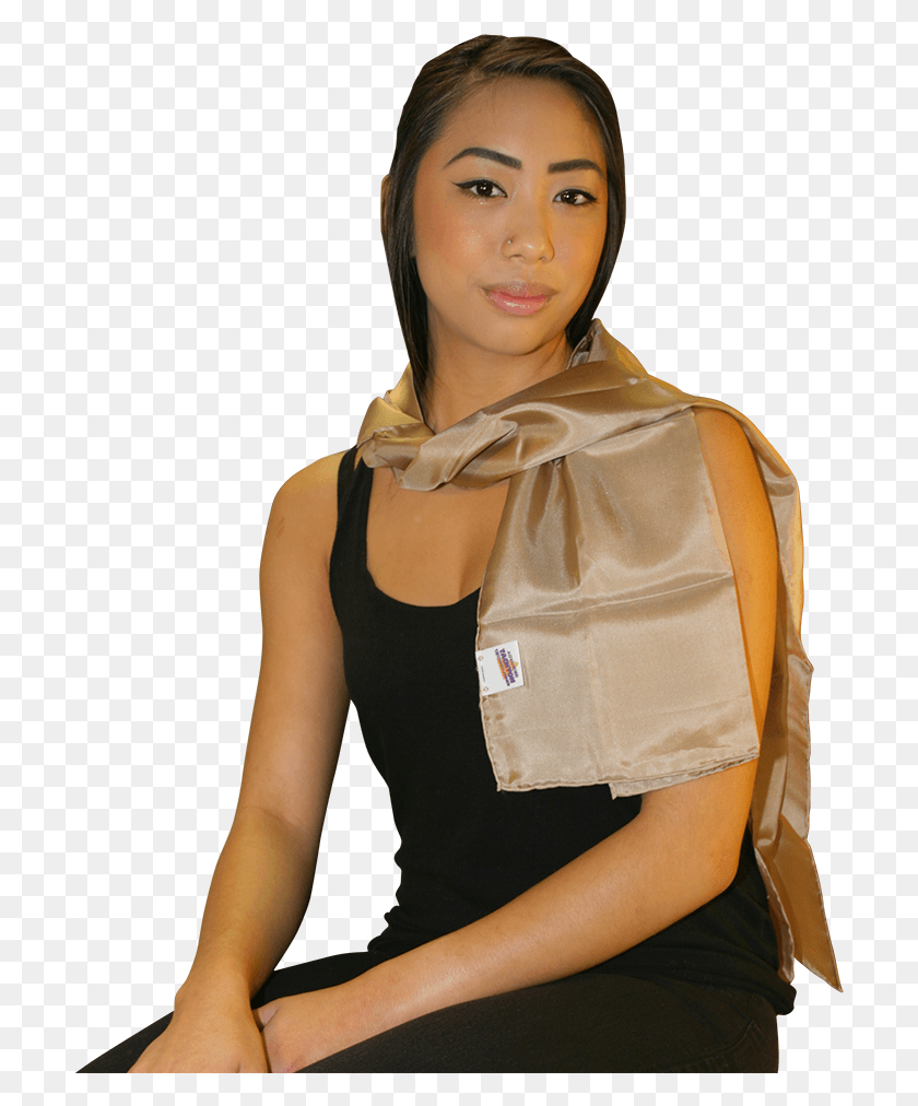 705x952 Silk Scarf 55 Camel Girl, Clothing, Apparel, Evening Dress HD PNG Download