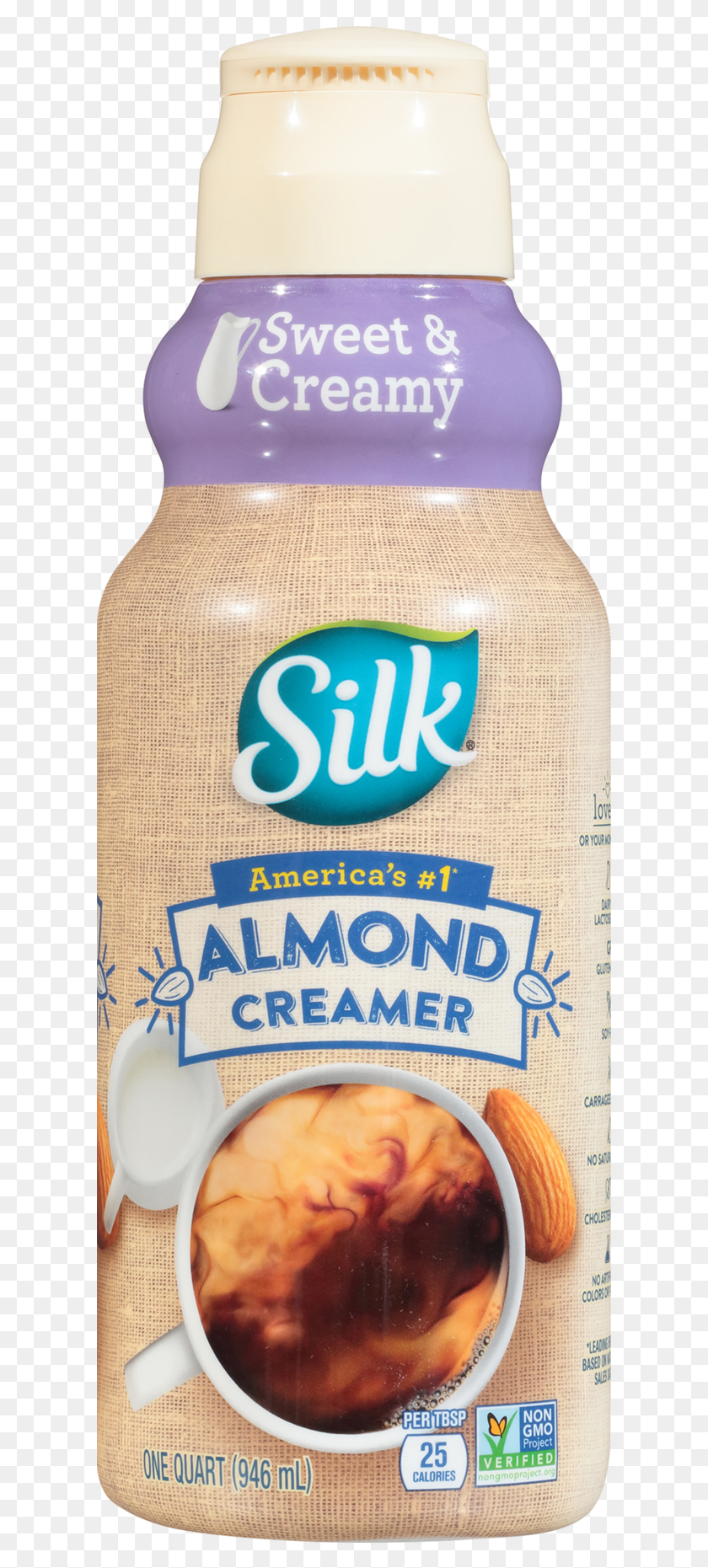 611x1801 Silk Sweet And Creamy Almond Creamer, Food, Bag, Sack HD PNG Download