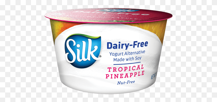 497x337 Silk Tropical Pineapple Soy Dairy Free Yogurt Alternative, Food, Plant, Dessert HD PNG Download