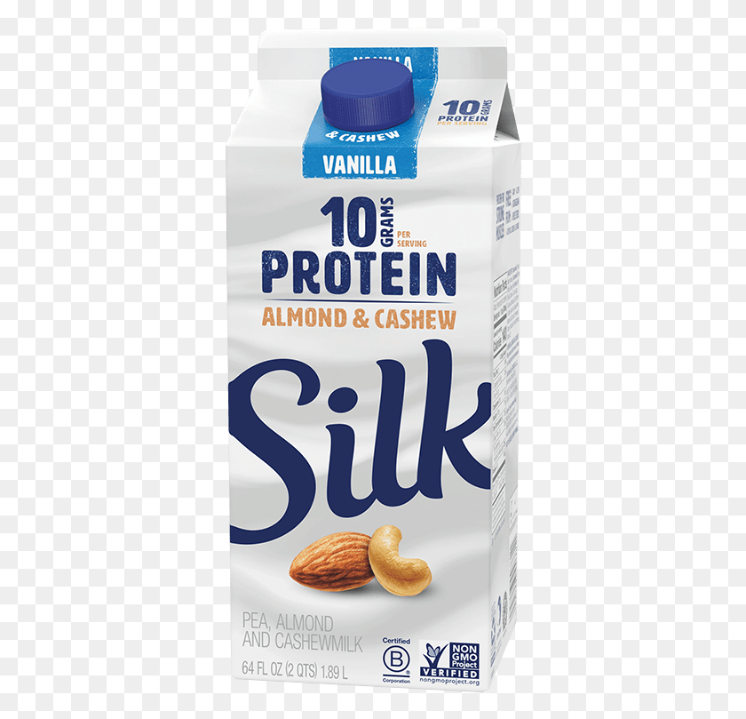 334x749 Silk Vanilla Protein Silk Almond Cashew Protein, Plant, Food, Flour HD PNG Download