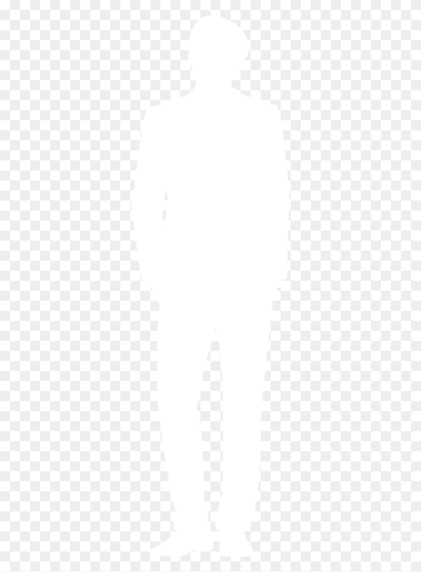 320x1081 Silouhette Homme Noir Silouhette Homme Blanc Standing, Person, Human, Stencil HD PNG Download