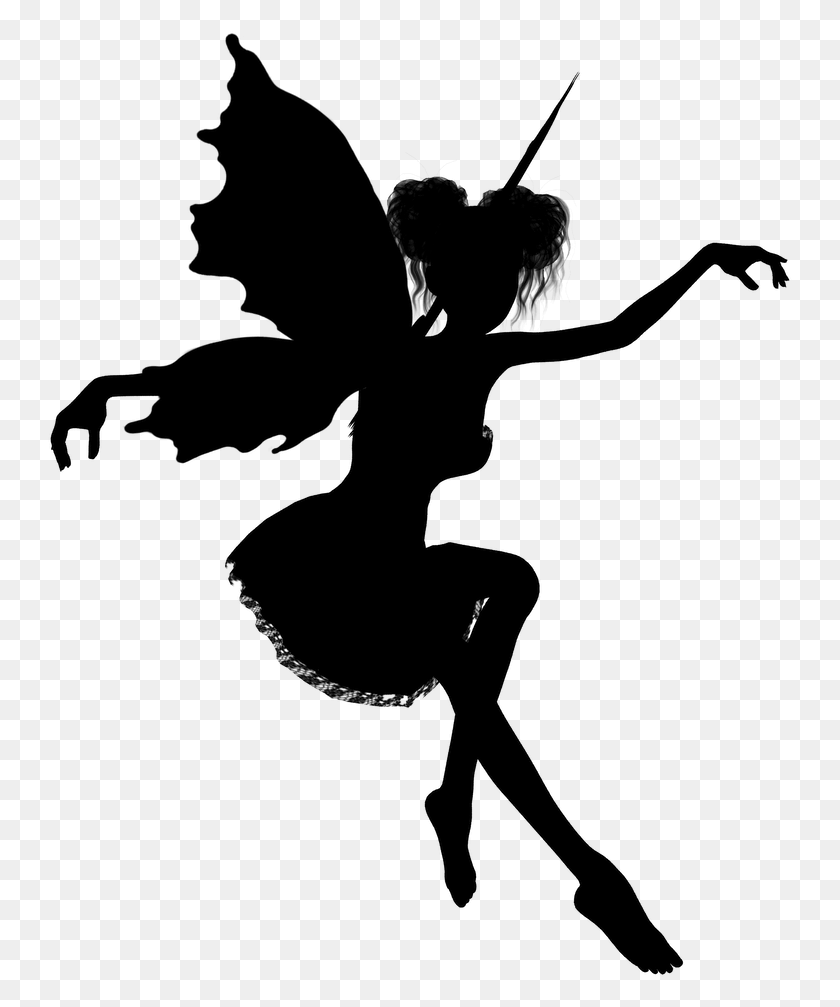 745x947 Siluetas De Hadas Flying Fairy Silhouette, Gray, World Of Warcraft HD PNG Download