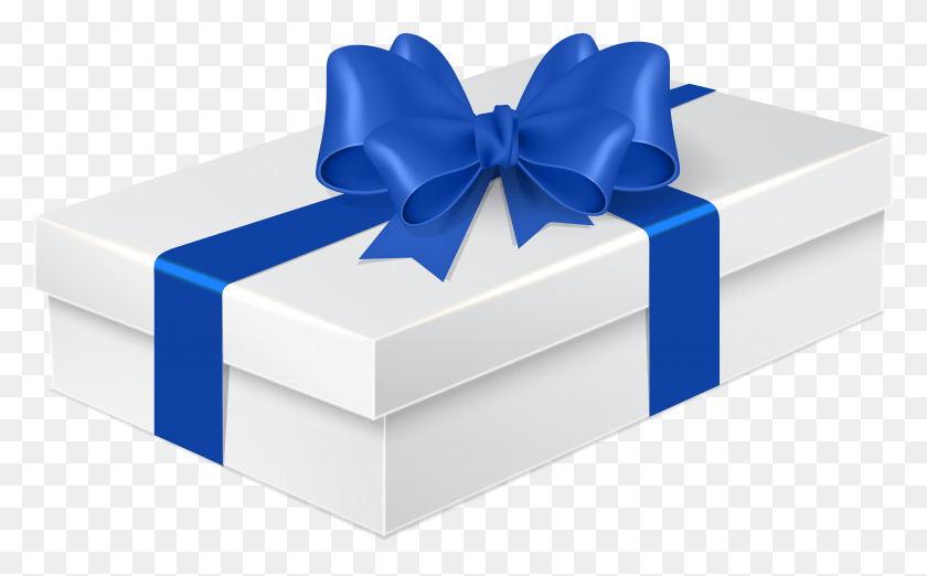 7915x4694 Silver And Blue Gift HD PNG Download