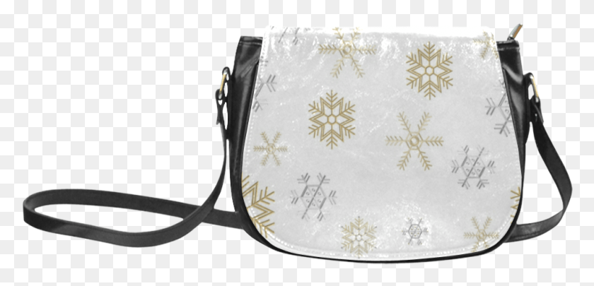 991x439 Silver And Gold Snowflakes On A White Background 2 Handbag, Bag, Accessories, Accessory HD PNG Download