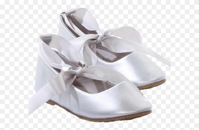 601x489 Silver Ballet Flats Girls Dress Shoes With Grosgrain Shoes Flower Girl Silver, Clothing, Apparel HD PNG Download