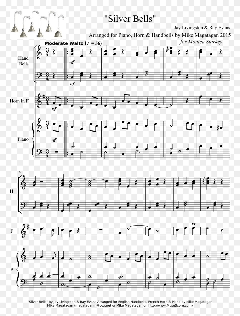 774x1047 Silver Bells Sheet Music Composed By Jay Livingston Shall We Do With A Drunken Sailor Flauto, Gray, World Of Warcraft HD PNG Download