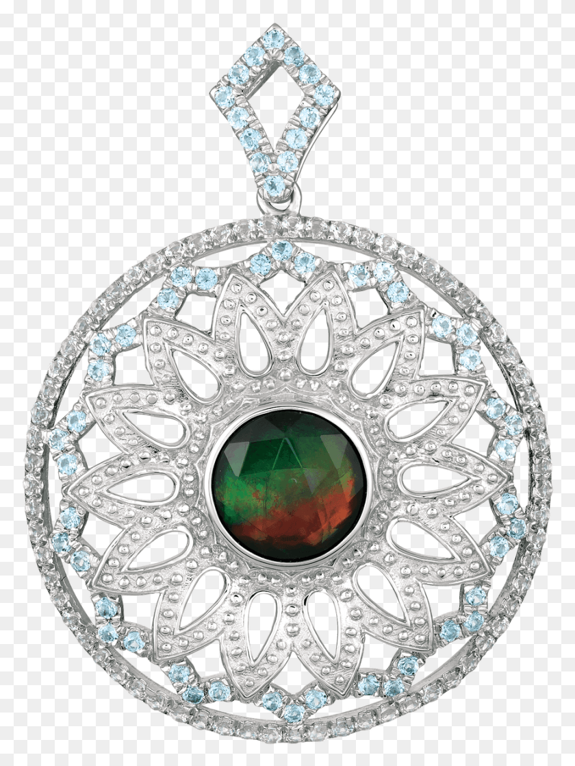 876x1189 Silver Blue Amp White Topaz Chantel Pendant By Korite Locket, Accessories, Accessory, Jewelry HD PNG Download