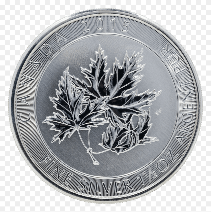 1097x1100 Silver Canadian Superleaf Coin, Pineapple, Fruit, Plant HD PNG Download