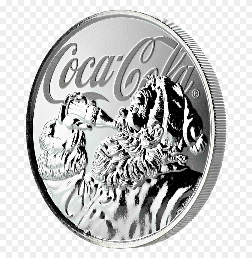672x799 Silver Coca Cola Holiday Coin Coca Cola Silver Coin, Money, Tiger, Wildlife HD PNG Download