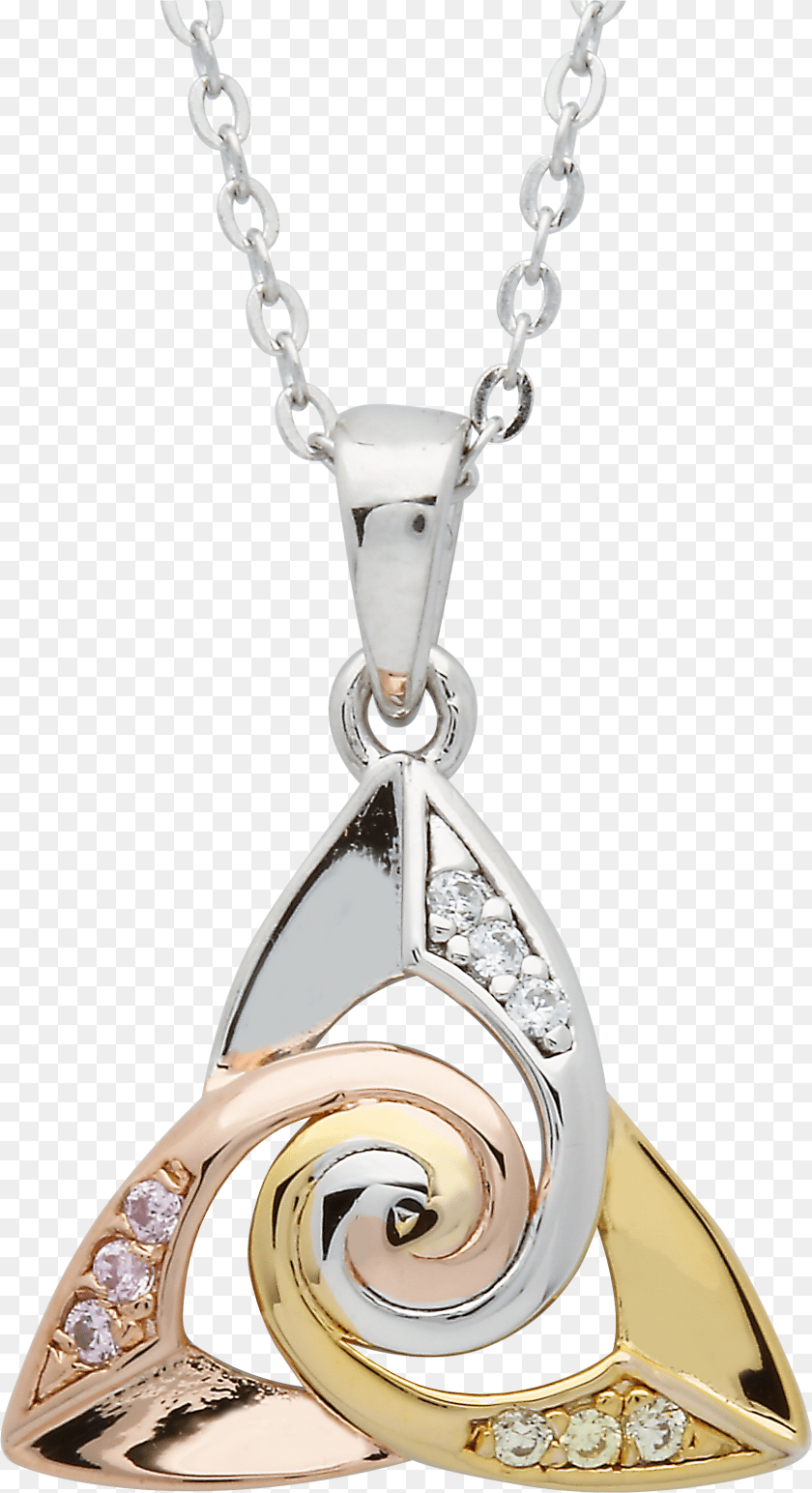 1688x3103 Silver Cz Trinity Spiral Centre Tri Colour Pendant Locket, Accessories, Jewelry, Necklace, Diamond PNG