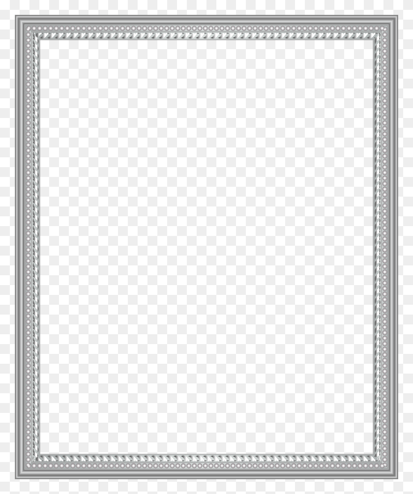 6512x7893 Silver Deco Frame Clip Art Image, Rug, Electronics, Screen HD PNG Download