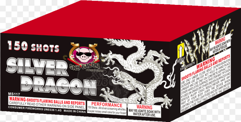 Silver Dragon Firework, Advertisement, Poster, Scoreboard Sticker PNG