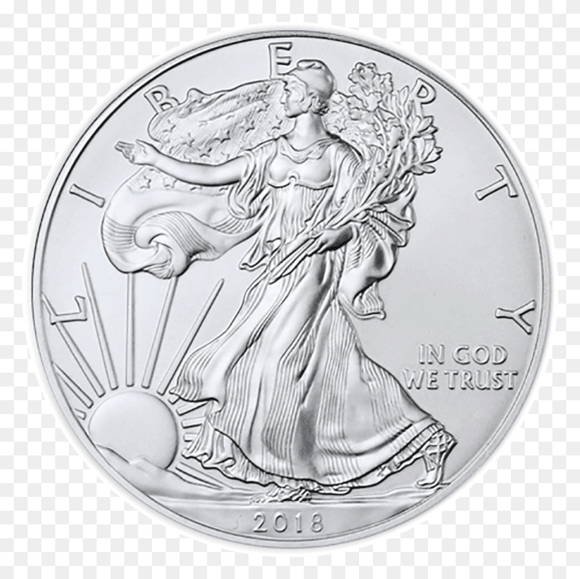 902x902 Silver Eagle 2018 2019 Silver Eagle Coin, Dinero Hd Png