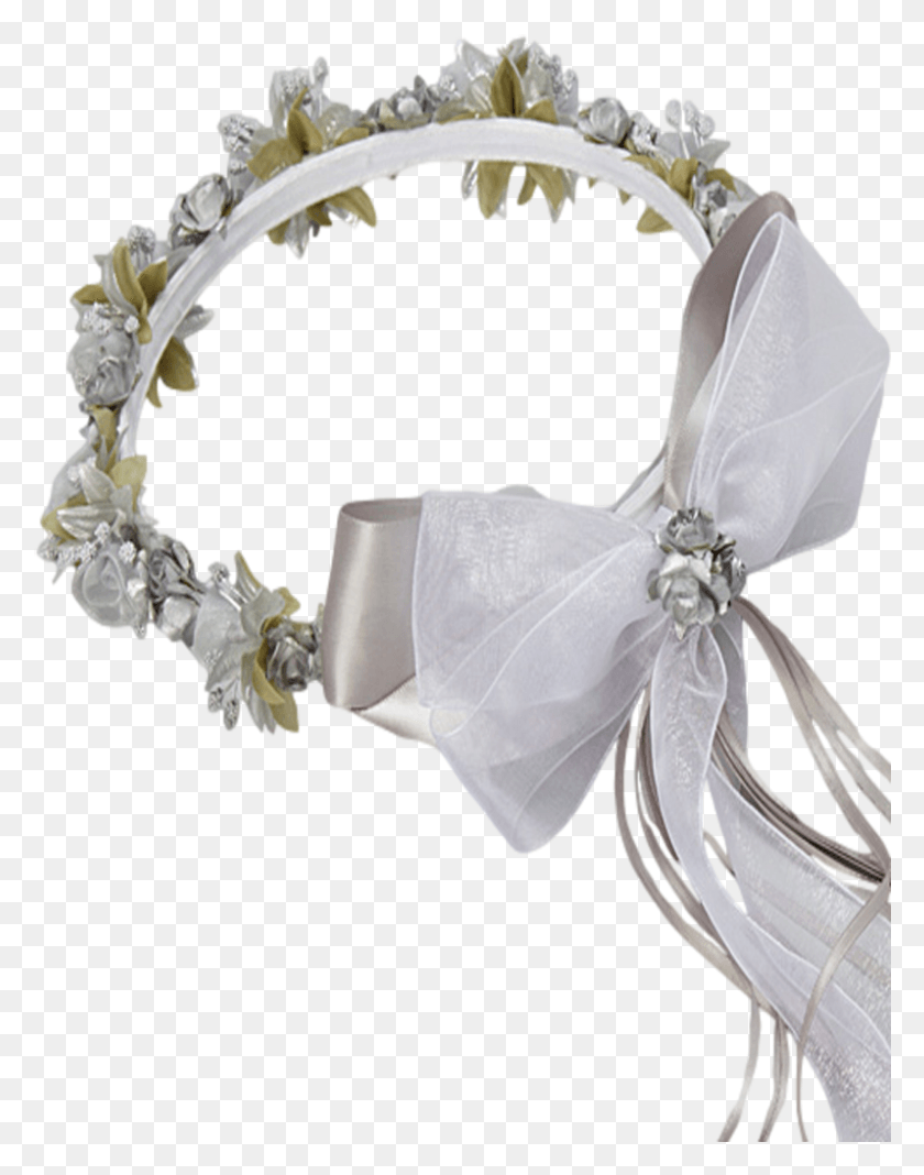 797x1030 Silver Floral Crown Wreath Handmade With Silk Flowers Flower, Accessories, Accessory, Jewelry HD PNG Download