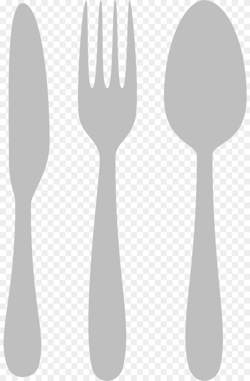 Silver Fork Cutlery, Spoon, Blade, Dagger Clipart PNG