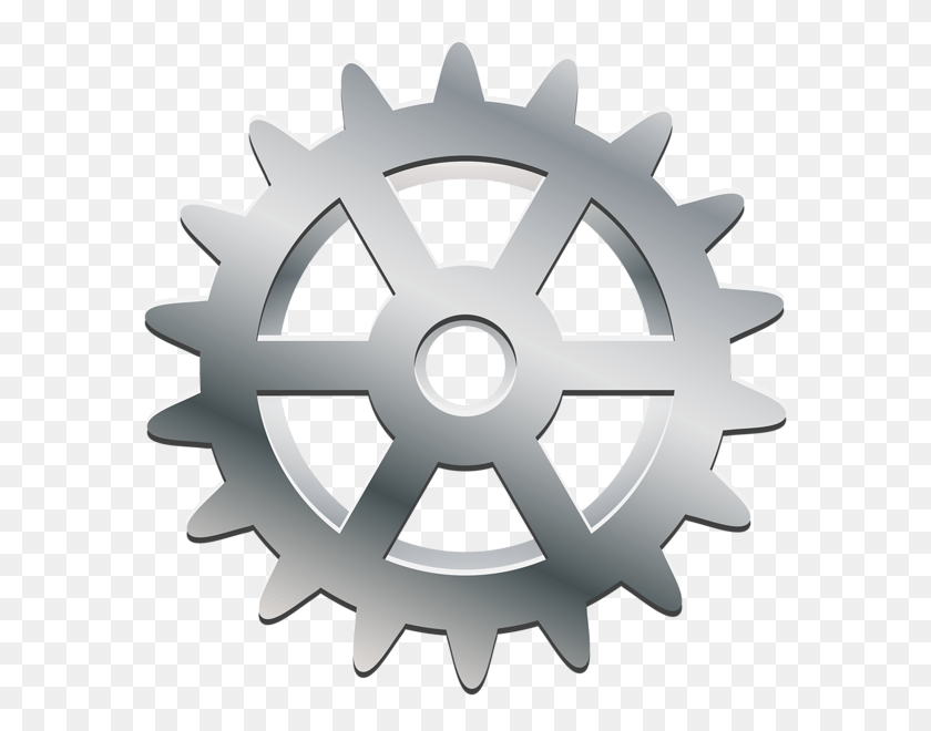 584x600 Silver Gear Transparent Clip Art Silver Gear, Machine, Snowman, Winter HD PNG Download