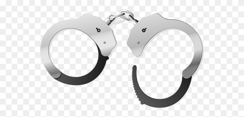 565x343 Silver Handcuffs Free Handcuffs Vector, Accessories, Accessory, Blow Dryer HD PNG Download