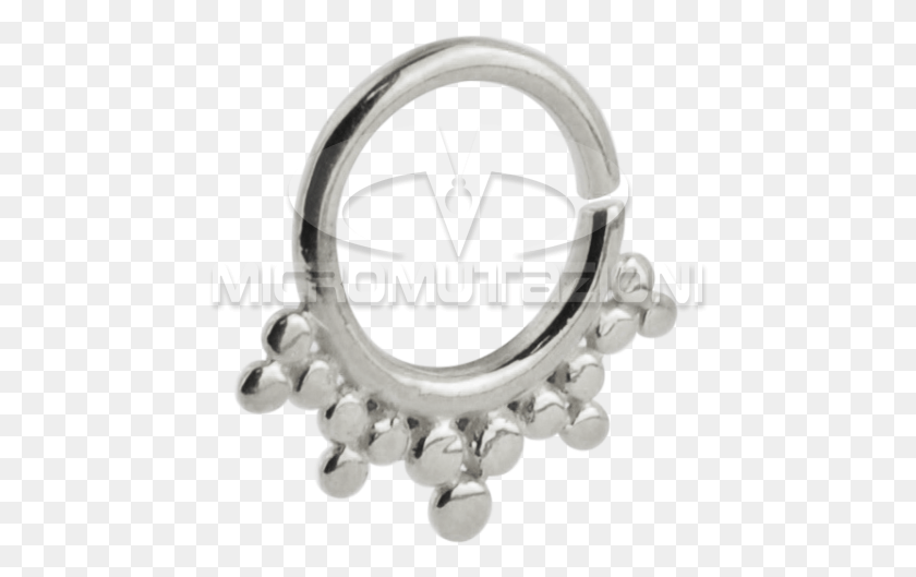 458x469 Silver Indian Ornament Septum Ring Septum Circle, Helmet, Clothing, Apparel HD PNG Download