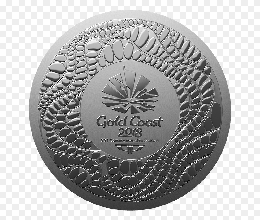 655x652 Descargar Png Medalla De Plata 2018 Commonwealth Games Medal, Alfombra, Símbolo, Logotipo Hd Png