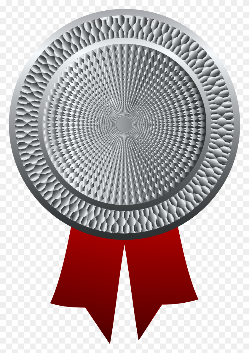4210x6111 Silver Medal Clipart Image Silver Ribbon Medal HD PNG Download