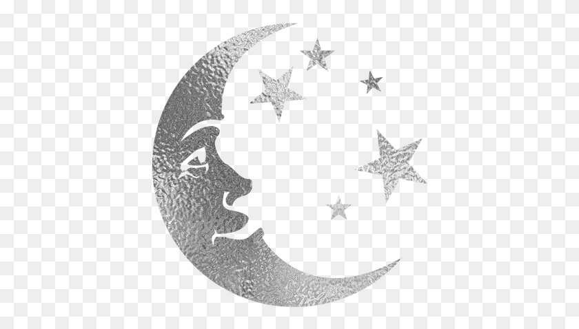 406x418 Серебряная Луна Филиппинский Флаг Солнце Черно-Белое, Символ, Звездный Символ Hd Png Скачать