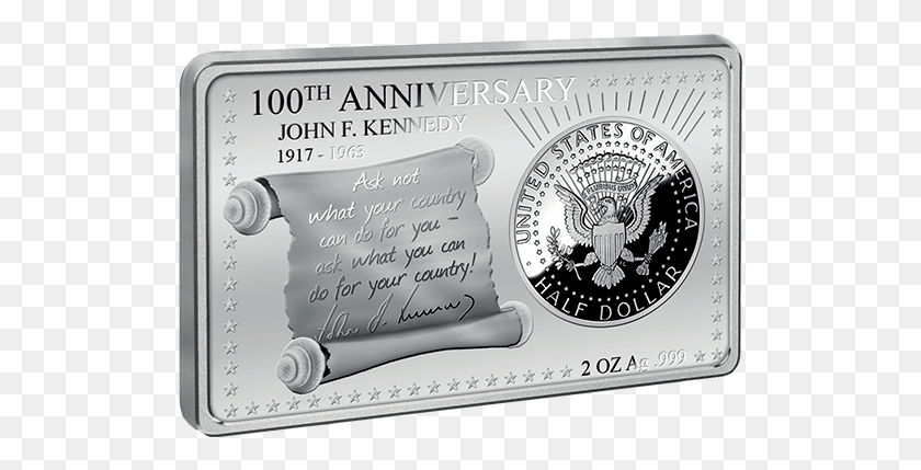 516x369 Silver New Release John F Kennedy 100th Anniversary Of Jfk Silver, Text, Symbol, Clock Tower HD PNG Download