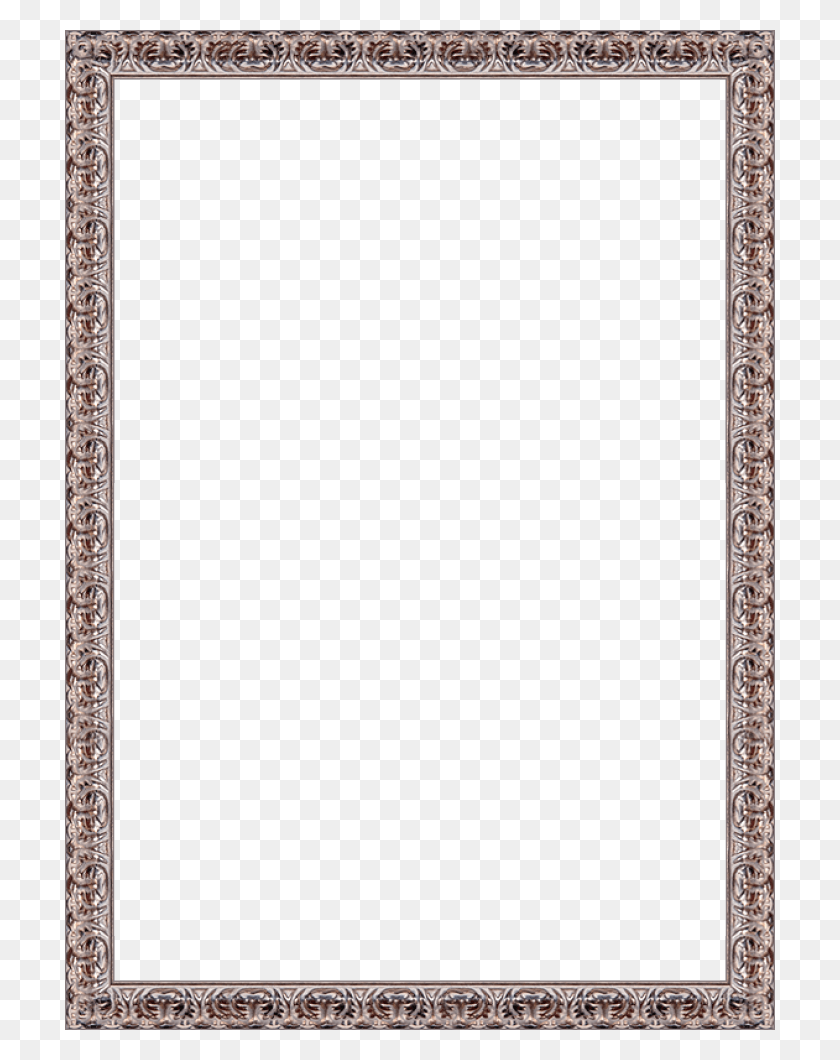 710x1000 Silver Oak Leaf Frame Beige, Rug, Scroll HD PNG Download