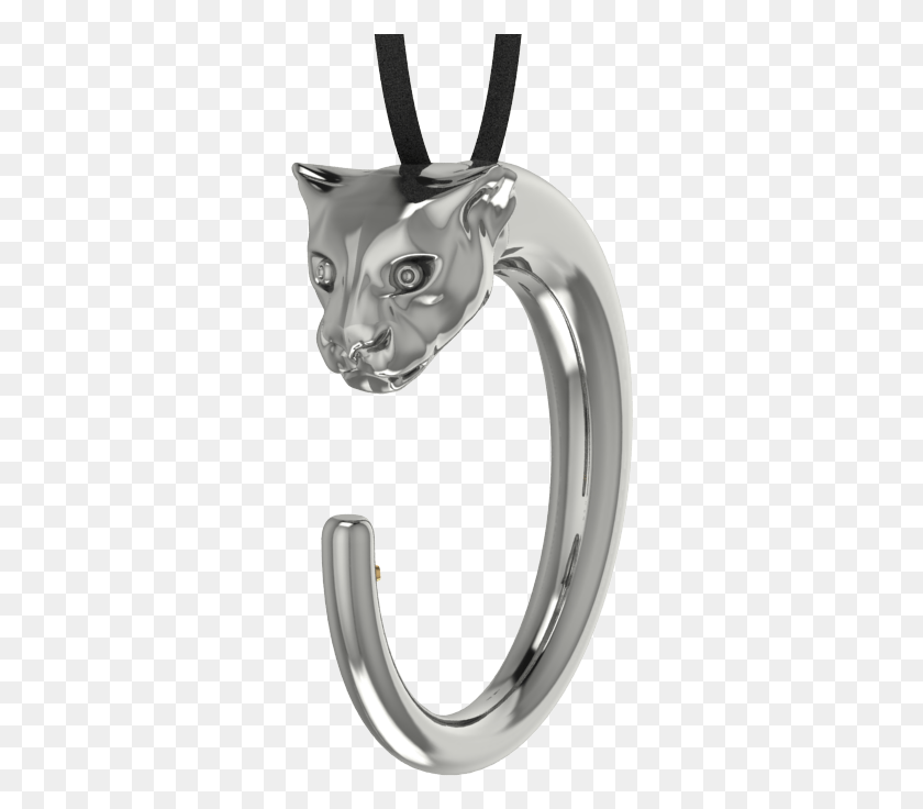 314x676 Silver Panther Pendant Locket, Alien, Animal, Glass HD PNG Download