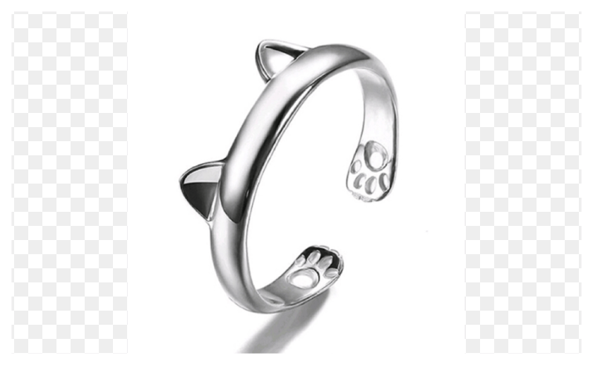 1040x640 Silver Plated Cute Cat Ear Claw Open Ring For Women Cat Men Wedding Band, Sink, Sink Faucet, Platinum, Cuff Transparent PNG