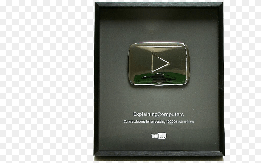 Silver Play Button Clipart Youtube Silver Play Button, Electronics, Mobile Phone, Phone, Bottle Sticker PNG